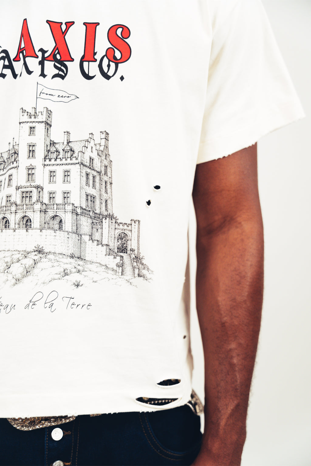 Y-Axis Distressed Château T-Shirt